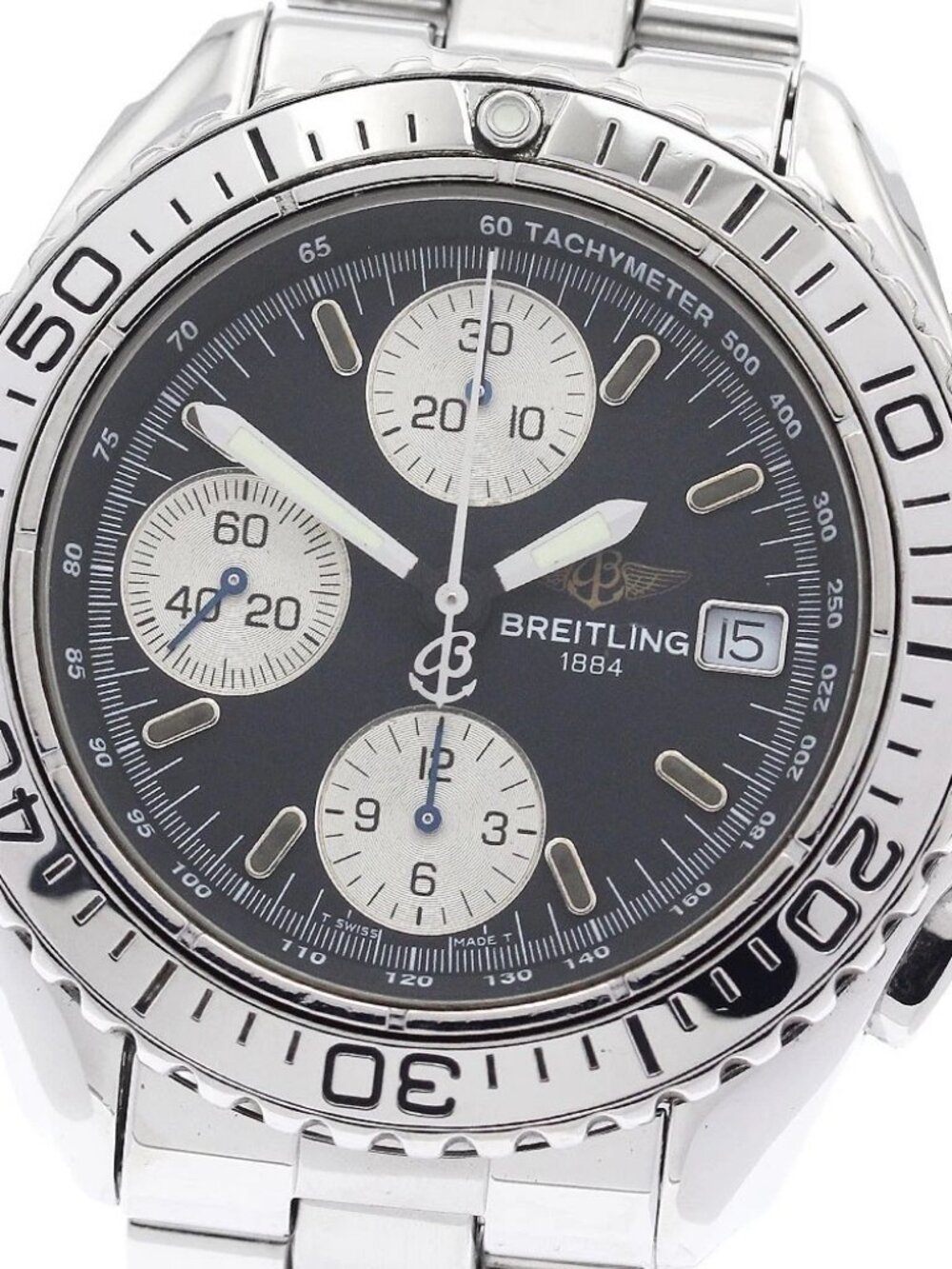 BREITLING Chrono Shark A13051 Date Black Dial Automatic Men's Watch_946962